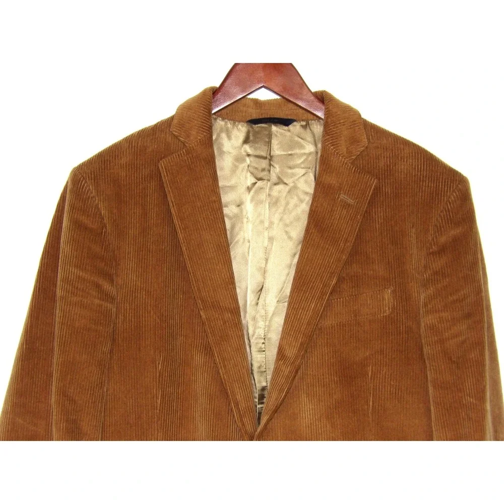 Brooks Brothers REGENT FIT Brown Double Vent Corduroy 2 Button Blazer Men's 40L